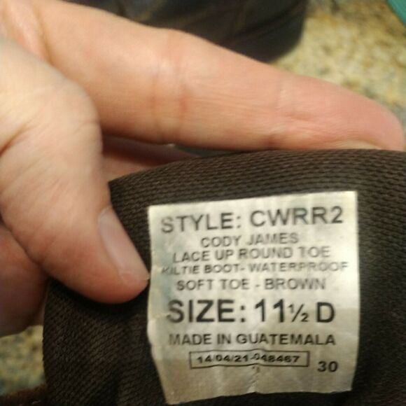 Cody James Mens Kiltie CWRR2 Brown Suede Lace Up Ankle Top Work Boots Size 11.5 - Picture 11 of 12